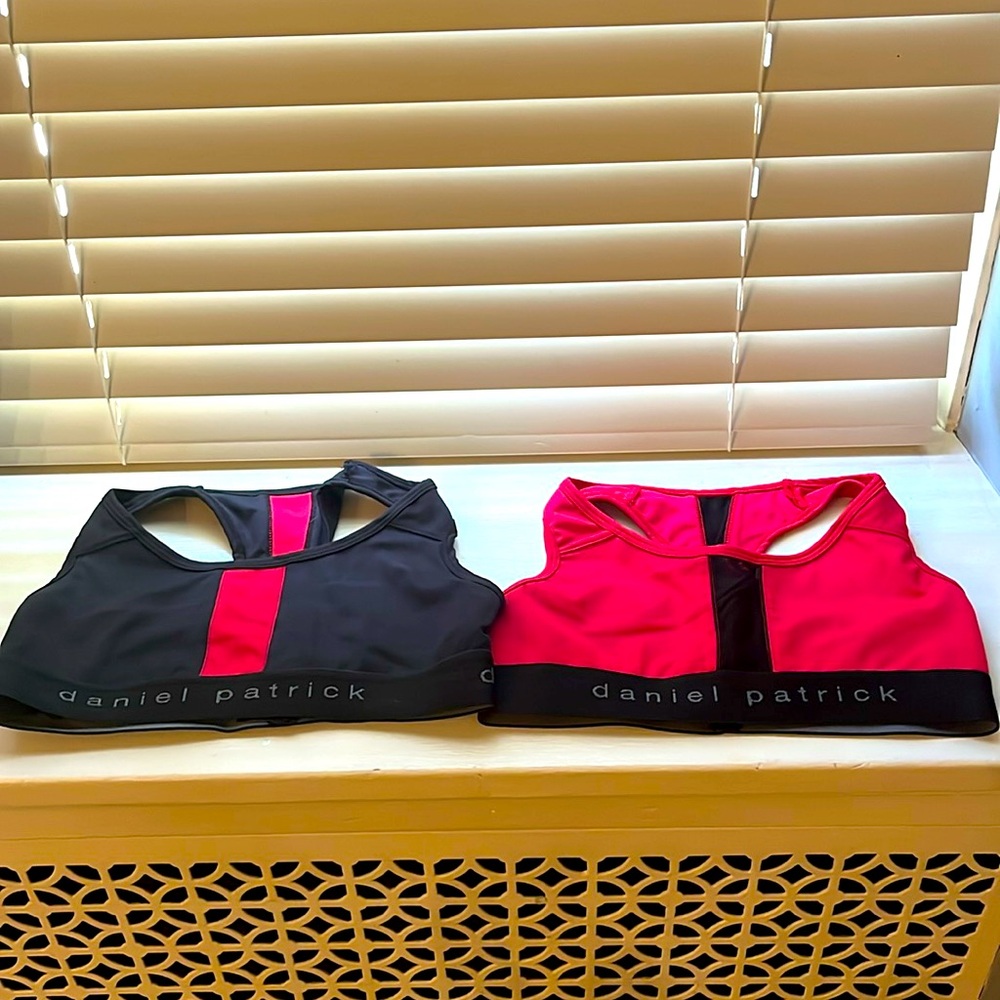 Daniel Patrick sports bras red and black.